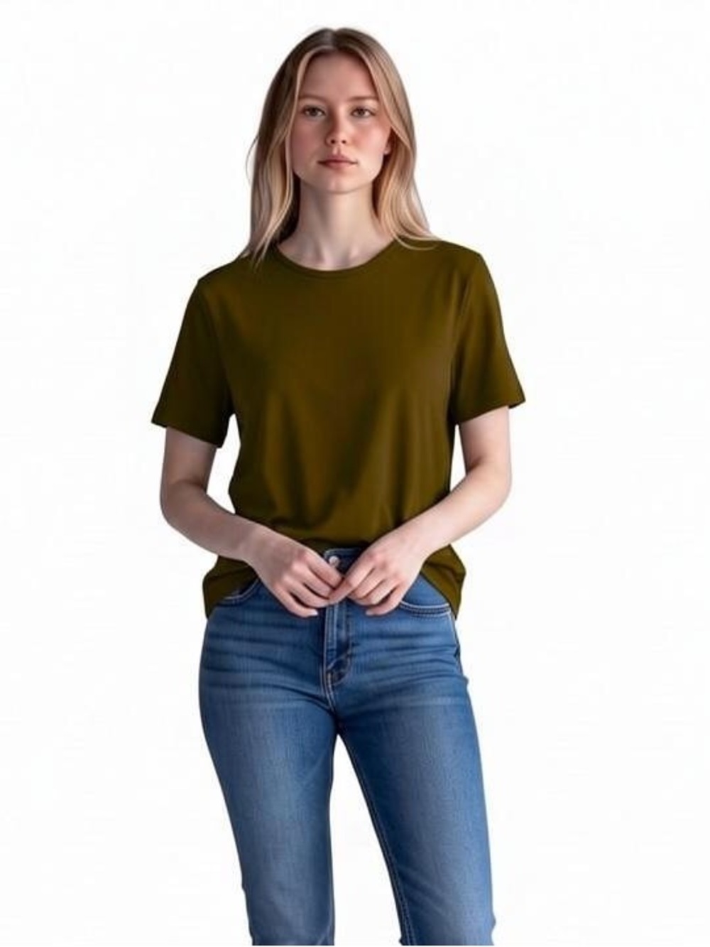 croft & barrow Women’s Crewneck Short Sleeve Tee Brown/Copper Sparkle Size-M EUC